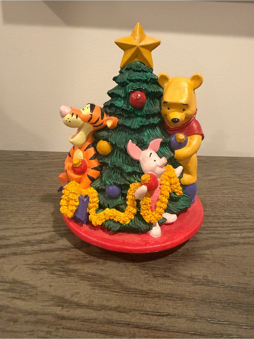 Disney Winnie the Pooh Candle Topper Figurine Christmas Home Decor 6.5" Tall